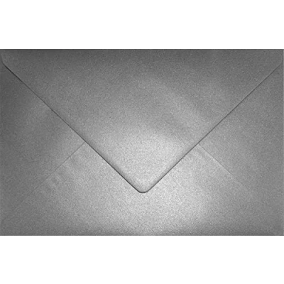 Immagine di Netuno 25 buste perlate griggio scuro formato C5 162x 229 mm 120g Aster Metallic Grey eleganti colorate perlescenti carta perlata per biglietti partezipationi inviti matrimonio