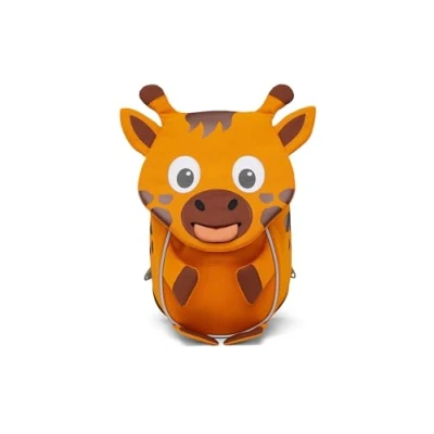 Immagine di Affenzahn Piccolo Amico Zaino per l&#039;asilo bambini da 1 a 3 anni ergonomico riflettente linguetta con targhetta il nome Giraffa Arancione