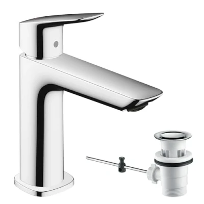 Immagine di hansgrohe Logis Fine Miscelatore monocomando lavabo 110 con tirante, Cromo, 71251000