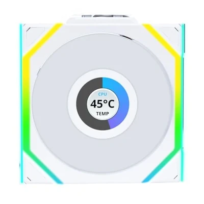 Immagine di LIAN Li Uni Fan SL Wireless LCD 120 ARGB White Ventilatore Involucro