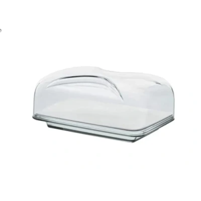Immagine di Guzzini Copriformaggio Rettangolare Gocce, Trasparente, 25.5 x 18 h11.5 cm