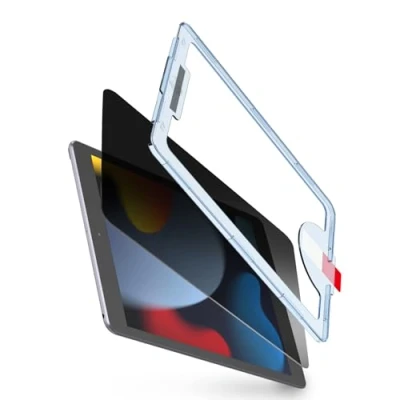 Immagine di BERSEM Privacy Pellicola Protettiva per iPad (10,2 Pollici, Modello 2021/2020/2019, 9/8/7 Generazione) Anti Spia in Vetro Temperato, Installazione Semplice