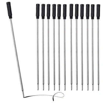 Immagine di 10 ricariche per penne a sfera Cross 8513, 11,6 cm, colore nero, compatibile con punta media (10)