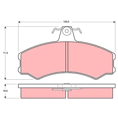 Immagine di TRW GDB846 Kit pastiglie freno Non predisposto per contatto segnalazione usura IVECO: Massif Station Wagon