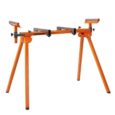 Immagine di DOVAMAN Supporto Troncatrice, Facile Installazione e Ripiegamento in 3 Fasi, Design Leggero 10 kg, Capacità 150 Guida Max 198 cm, Compatibile con DMS01A la Maggior Parte Troncatrice MS01A