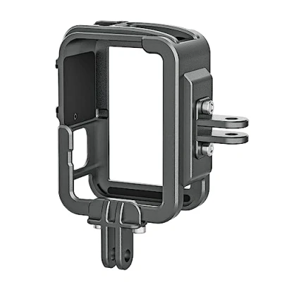 Immagine di TELESIN Custodia protettiva in alluminio verticale per GoPro Hero 12 11 10 9 nero, adatta Go Pro con filtro ND CPL Obiettivo Max sulla fotocamera, cold shoe Collegare al microfono della luce
