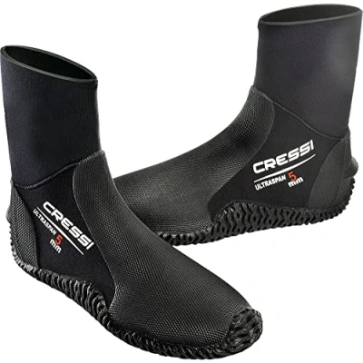 Immagine di Cressi Ultra Span Boots Calzari per Immersione in Neoprene 5mm con Suola, Nero Unisex Adulto, XS