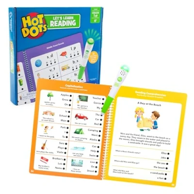Immagine di Learning Resources Impariamo a Leggere 1 Elementare Hot Dots, Libro Penna Interattiva con Riscontro Immediato, più di 100 attività, dai 6 Anni in avanti, Multicolore, Jeden rozmiar, EI 2447
