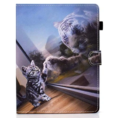 Immagine di 10 inch Tablet Custodia universale in pelle Folio Cover Compatible with Fire HD 10, Galaxy Tab E 9.6 / A 10.1