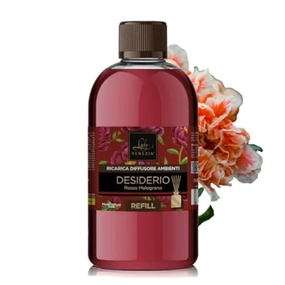 Immagine di Lady Venezia Ricarica per Diffusore Bastoncini 500 ML Profumatore Ambiente Essenze la Casa Fragranze Assortite (Melograno)