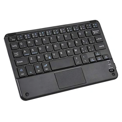 Immagine di Tastiera Bluetooth, Piedini a Forbice per Touchpad Ultra Sottile Wireless da 7 Pollici Smartphone, Tablet, Laptop e Computer Desktop