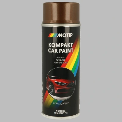 Immagine di MOTIP 51200 Veicolo Vernice combinata 400ml aerosol marrone Kompakt yellow glossy 12 ml