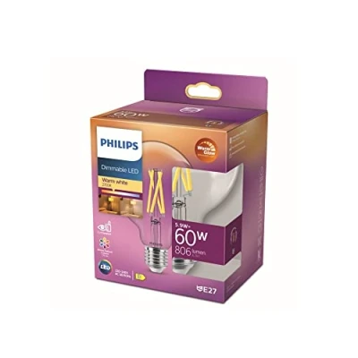 Immagine di Philips Lighting 871951432395700 LED (monocolore) ERP D (A G) E27 Forma di palla 6 W = 60 Bianco caldo (Ø x L) 95 mm 137 1 pz.