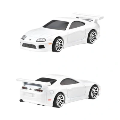 Immagine di Hot Wheels FAST AND FURIOUS BRIAN O&#039;CONNER Auto TOYOTA SUPRA Bianca Modellino Die Cast Scala 1:64 lunghezza 7cm JBY33