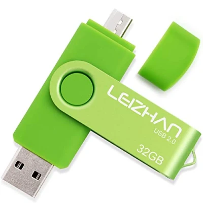 Immagine di leizhan Chiavetta USB 32GB,Flash Drive 2.0 OTG Memory Stick per Telefono Huawei Samsung Android Tablet Mac PC Verde