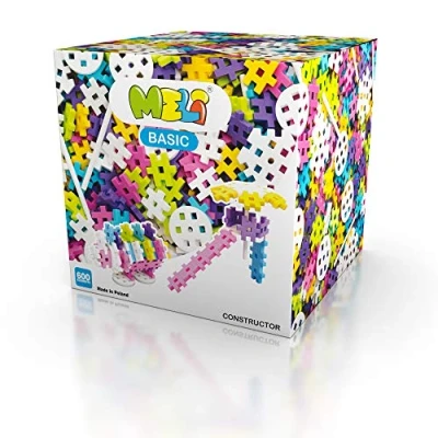 Immagine di Meli Basic Constructor Giocattoli creativi, 600 Pezzi, Colore: Rosa