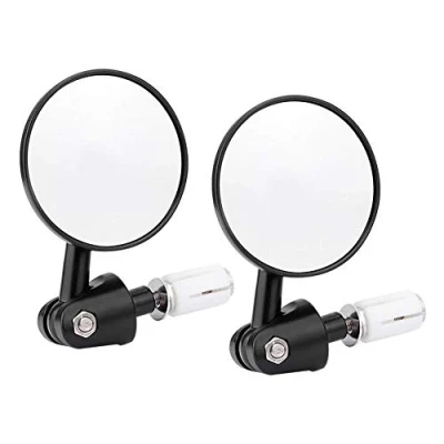 Immagine di Qiilu Specchio retrovisore moto, specchietto manubrio pieghevole modificato moto 2 pezzi specchietti retrovisori 22mm