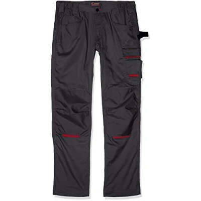 Immagine di U Power NIMBLE, pantaloni da lavoro uomo, cargo con elastico in vita, tasche per ginocchiere, multitasche, tessuto confortevole, usura esterna resistente e durevole (Grey Meteorite 50)