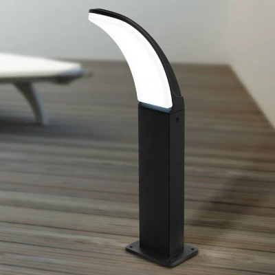 Immagine di Eglo Fiumicino Lampada a LED per Esterni 1 Luce, in Alluminio, Plastica, IP44. Nero/Bianco