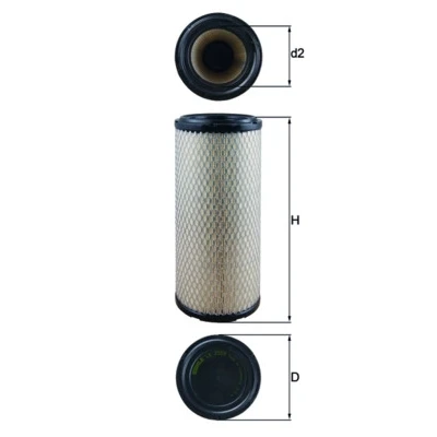 Immagine di MAHLE ORIGINAL LX 2959 filtro aria 312,0 127,5 Cartuccia