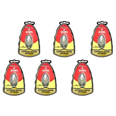 Immagine di Kiwi Express Shoe Shine Sponge, neutro, 5,9 ml (confezione da 6), Multicolore, Free Size