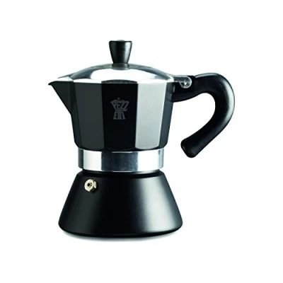 Immagine di Pezzetti Bellexpress Caffettiera 6 Tazze Alluminio Alimentare, Coperchio in Plastica Trasparente, Guarnizione Silicone Manico Ergonomico e Resistente al Calore