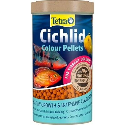 Immagine di Tetra Cichlid Colour Mangime Specifico in Granuli per Pesci Ciclidi, Multicolore, 500 ml