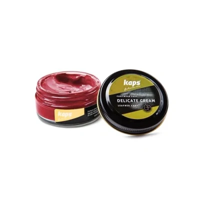Immagine di Kaps Crema per la Cura delle Scarpe, Intensiva e Nutrimento Pelle, Delicate, 70 Colori (162 Rosso Chiaro)