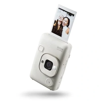 Immagine di Fujifilm INSTAX mini LiPlay Misty White Fotocamera Istantanea Ibrida, Stampante per Smartphone, Controllo da Remoto, Funzione Sound Aggiungere Suoni alle Foto, Dimensioni Stampa 86 mm x 54