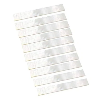 Immagine di Alnicov 10 pezzi intarsio materiale bianco madreperla gusci di conchiglie foglio per chitarra parti della tastiera 43 * 7 1,2 mm