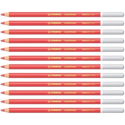 Immagine di Stabilo CarbOthello Matita colorata Premium Confezione da 12 Rosso Carminio Medio