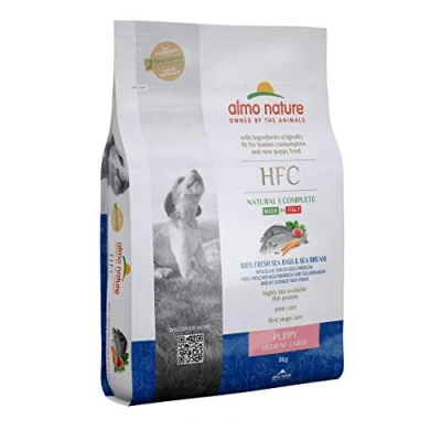 Immagine di almo nature HFC Puppy M L Crocchette per Cuccioli di Taglia Media con Pollo Fresco in Origine idoneo al consumo Umano Ora alimento Cani
