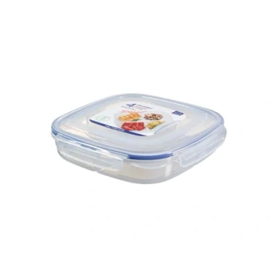 Immagine di LocknLock TO GO Contenitore per snack con scomparti, 1,35 l, 4 scomparti separati, frutta e verdura, 100% aria impermeabile, lavabile in lavastoviglie microonde, senza BPA