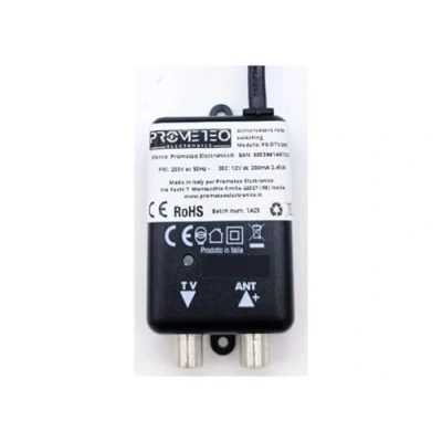 Immagine di Alimentatore per amplificatore antenna TV 12V 200Ma con connettori F 1 Ingresso e Uscita mod. AWF200
