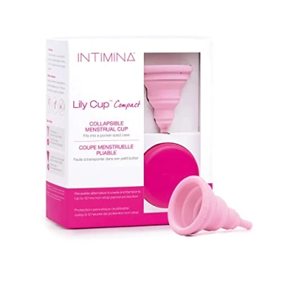 Immagine di Intimina Lily Cup Compact misura Size A Piccola Coppetta Mestruale Morbida con Design Compatto Flat fold, Coppa Compatta, Coppette Mestruali