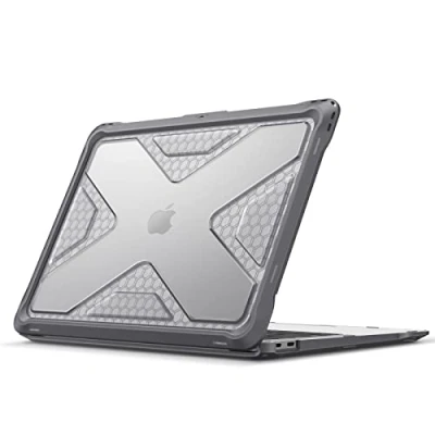 Immagine di FINTIE Protettiva Custodia Compatibile con MacBook Air 13 A2337 M1/A2179/A1932 (2020 &amp; 2019 2018), Antiurto Robusto Case Rigido Paraurti in TPU Retina, Grigio