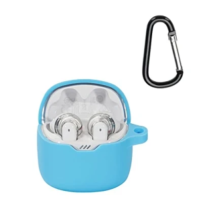 Immagine di GIOPUEY Cover Compatibile con JBL Tune Flex, Cilicone Custodia, Ultrasottile Case Cover, Antiurto, Resistente ai Graffi Blue