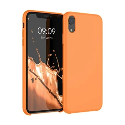 Immagine di kwmobile Custodia Compatibile con Apple iPhone XR Cover Back Case per Smartphone in Silicone TPU Protezione Gommata arancia fruttata