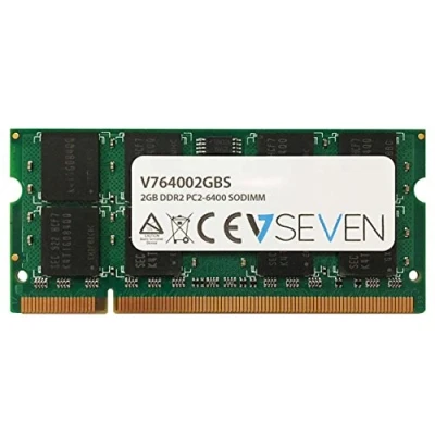 Immagine di V7 V764002GBS 2GB DDR2 PC2 6400 800Mhz SO DIMM Notebook Modulo di memoria