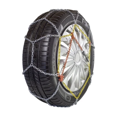 Immagine di ECOBUDGET 450316 Catene da neve con tendicatena istruzioni montaggio, guanti di protezione, borsa custodia Acciaio