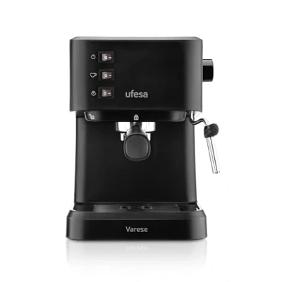 Immagine di Ufesa Varese Macchina caffè Espresso e Cappuccino, Pressione 20 BAR, 2 modalità: macinato o dose singola, Vaporiera Regolabile, Serbatoio 1.5L, 1050W, Funzione Scaldatazze