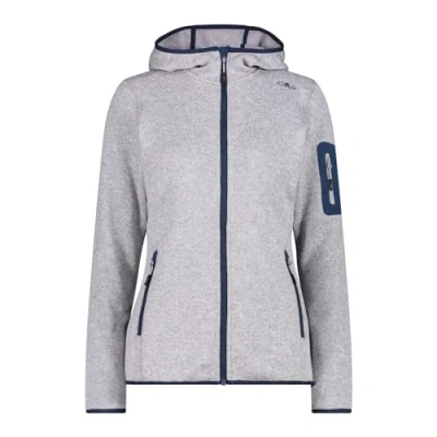 Immagine di CMP Giacca in Knit Tech da Donna con Cappuccio Fisso, Argento Blue, 48