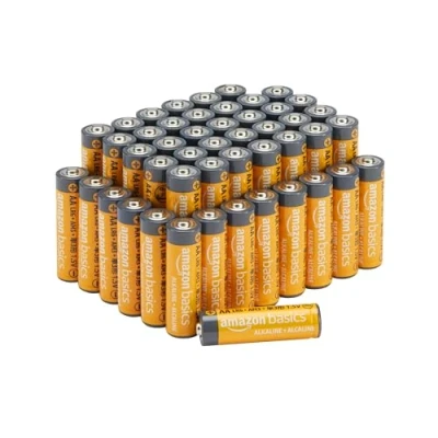 Immagine di Amazon Basics Batterie Alcalino AA 1.5 Volt, Performance, confezione da 48 (l’aspetto potrebbe variare dall’immagine)