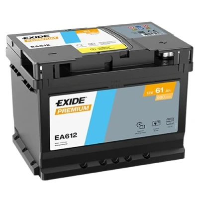 Immagine di EXIDE PREMIUM EA612 Batteria avviamento 12V 61Ah 600A B13 FORD: FIESTA 6, FOCUS 3, 7, OPEL: Zafira C Tourer, Speedster, Corsa D Hatchback