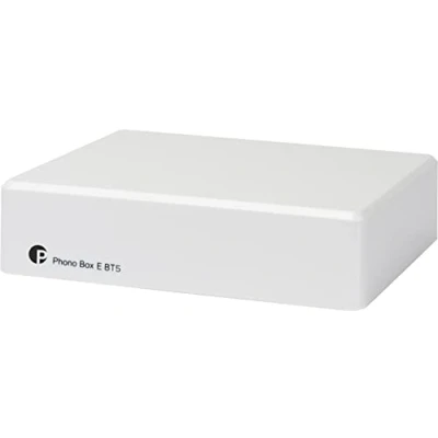 Immagine di Pro Ject Phono Box E BT5 Preamplificatore fono wireless Bluetooth 5.0, streaming AptX HD, connettività versatile Bianco