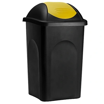 Immagine di Stefanplast® . pattumiera con coperchio basculante, capacità 60 litri in plastica per spazzatura da cucina colore a scelta Yellow