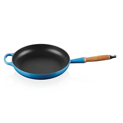 Immagine di Le Creuset Frying Pan Signature Azure ø 28 cm / 2.6 Liter enamelled non stick coating