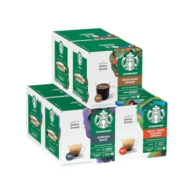 Immagine di STARBUCKS by Nescafé Dolce Gusto Confezione Assortita Caffè Espresso, 6 confezioni da 12 capsule (72 compatibili Gusto)