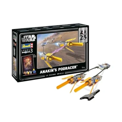 Immagine di Revell Set regalo 05639 Anakin&#039;s Podracer: Star Wars EP1 25th Anniversary scala 1:31 Kit modello in plastica non costruita con accessori