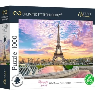 Immagine di Trefl Prime Puzzle Uft Romantic Sunset: Eiffel Tower, Paris, France 1000 Elementi, Cartone Più Spesso, Bio, Torre Di Eiffel, Parigi, Francia, Tramonto, Intrattenimento Creativo